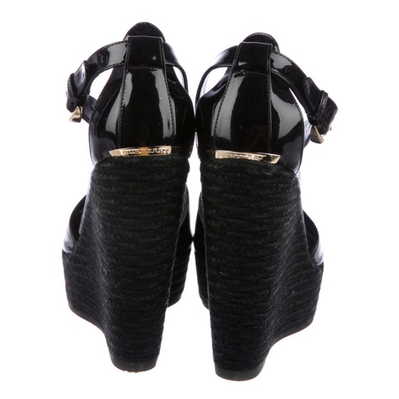 BURBERRY PATENT LEATHER ESPADRILLE WEDGES 🖤 - Picture 5 of 6